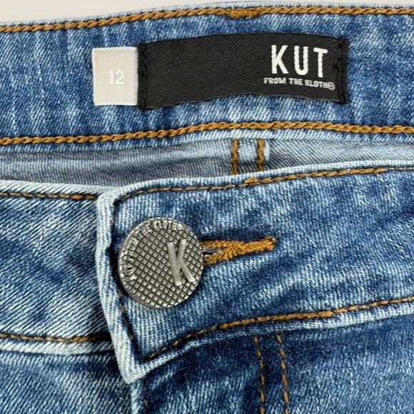 KUT from the Kloth Catherine Boyfriend Jeans Size 12 High Rise Distressed - Picture 2 of 9